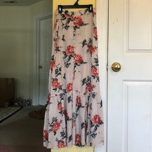 American eagle floral maxi skirt